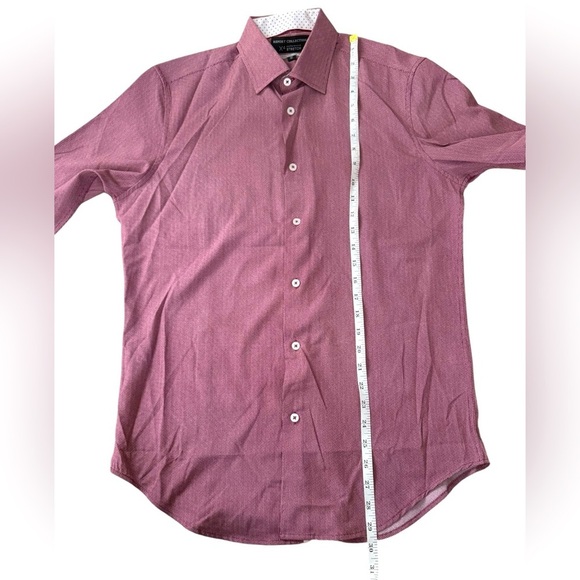 Report Collection X4 Performance Stretch Slim Fit Shirt Burgundy Small - Picture 6 of 10
